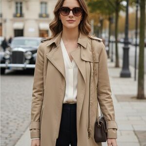 MICHAEL Michael Kors Classic Tan Trench Coat - Missing Belt